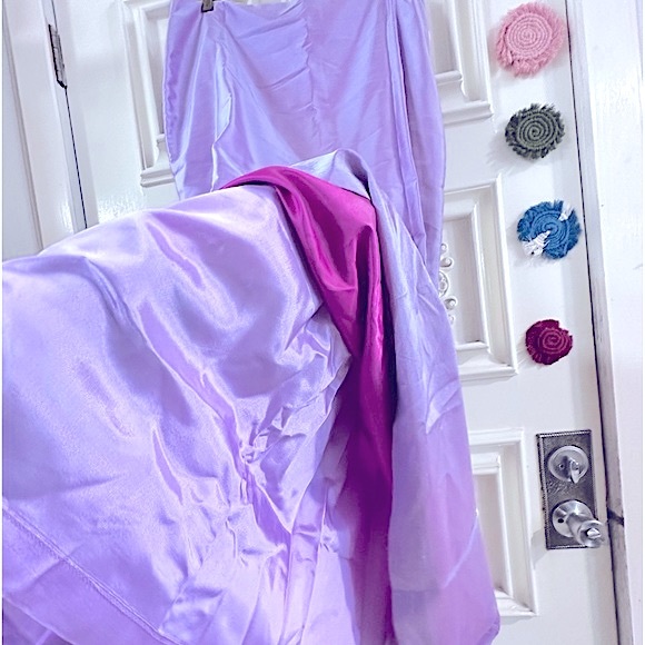 Stunning; 2pcFormal Dress “Top+Maxi Skirt” Shiny Fancy Lilac  Special Occasions - Picture 9 of 16
